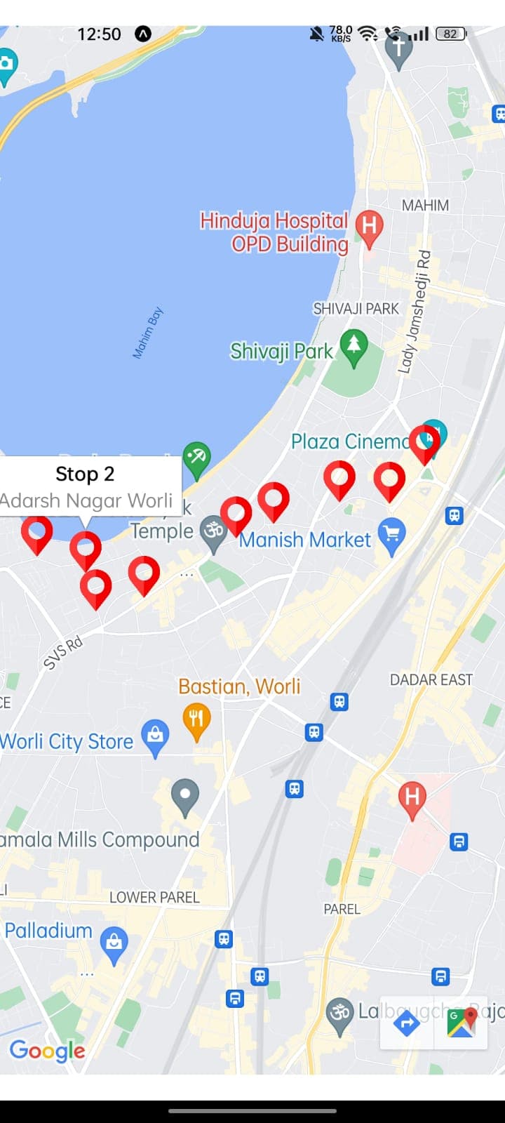 Bus tracking application